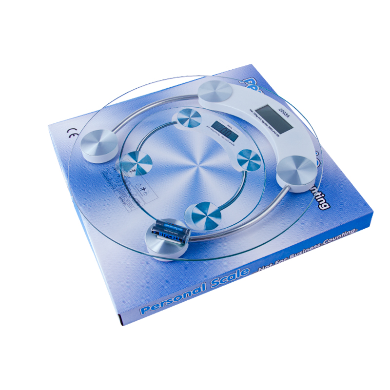 Հատակի էլեկտրոնային կշեռք AG253-34-1 կլոր ապակի 180կգ