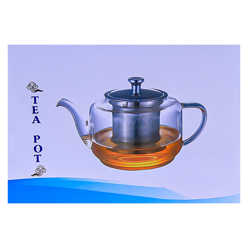 Թեյնիկ-թրմիչ TEA POT AG253-21-11 ապակի մետաղական կափարիչով 600մլ 2