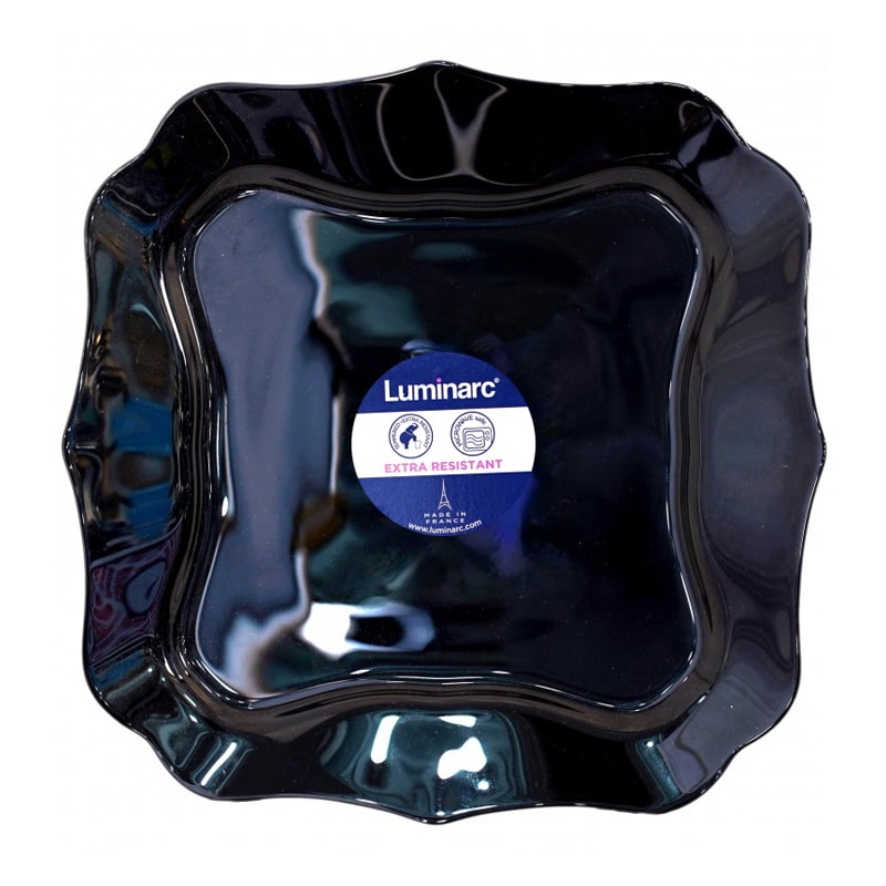 Ափսե Luminarc J1335 Authentic Black սև հարվածադիմացկուն ապակի 26սմ