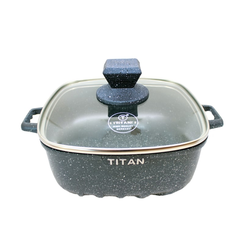 Կաթսա Titan KV-20 Ալյումին/Գրանիտ 20սմ