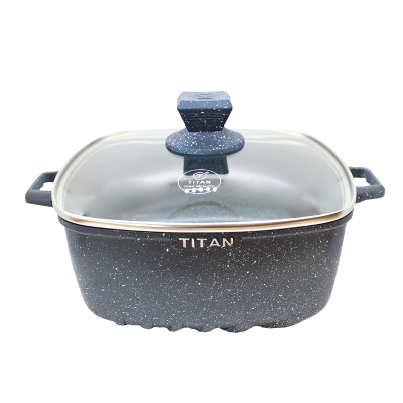 Կաթսա Titan KV-24 Ալյումին/Գրանիտ 24սմ 