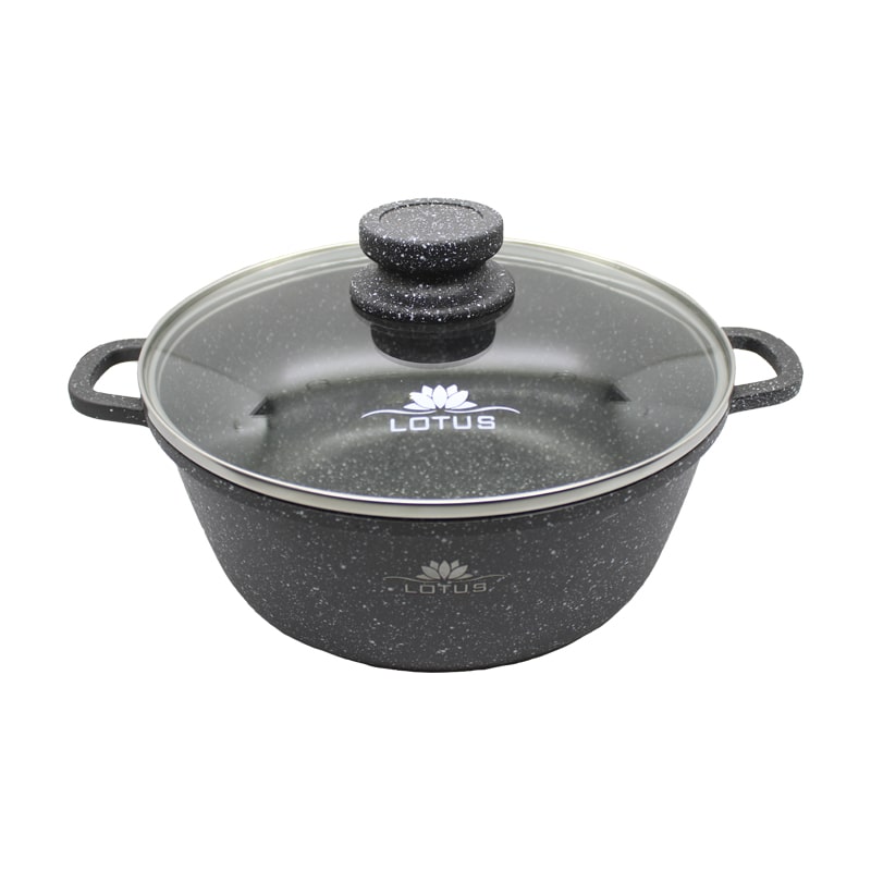 Կաթսա Lotus CGY-22 Casserole Ալյումինից Մարմարապատ 22սմ 3.1լ Մոխրագույն