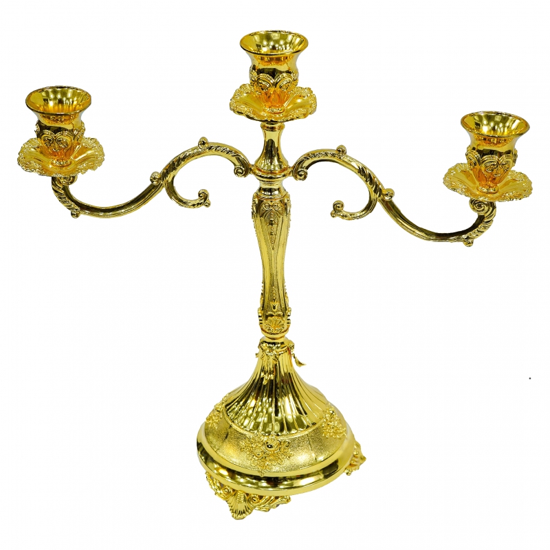 Մոմակալ Մելխյոր Orchid TA-1309 3Տ Ոսկ/գ
