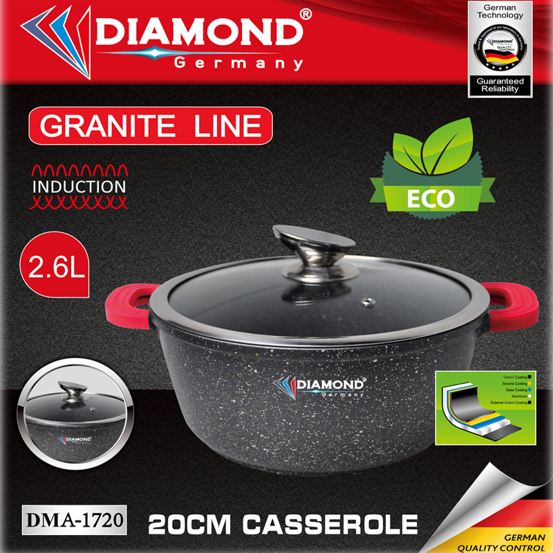 Կաթսա Diamond DMA-1720 Ալյումին / Գրանիտ 20 սմ Շագանակագույն 5