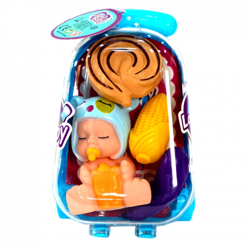 Տիկնիկ Lovely Baby AH-6674 Ճամպրուկով Հավաքածու