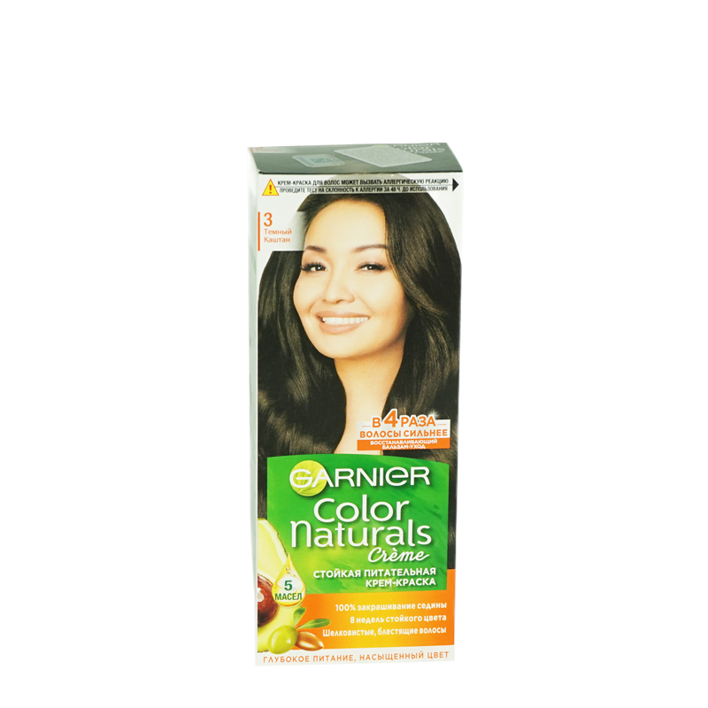 Մազի ներկ Garnier Color Naturals «3 մուգ շագանակ» 110մլ