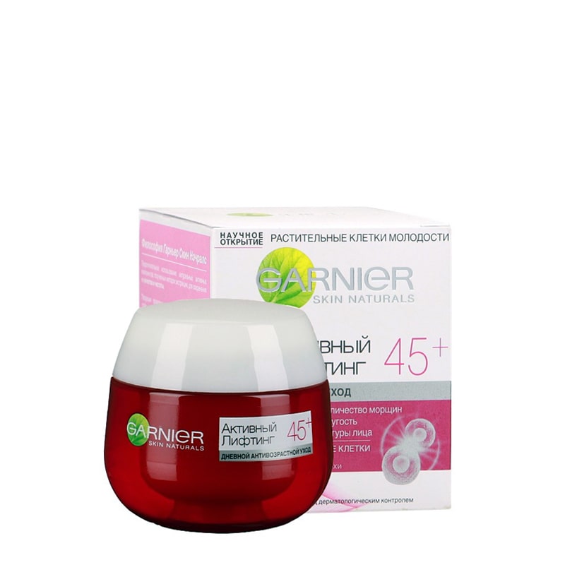 Ցերեկային դեմքի կրեմ Garnier Ակտիվ լիֆտինգ 45+ կնճիռները նվազեցնող 50մլ