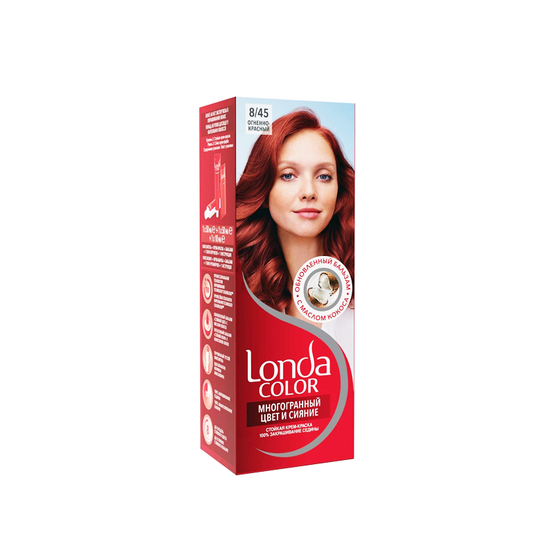 Մազի ներկ Londa «8/45 կրակ կարմիր» 110մլ