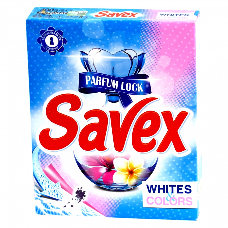 Լվ Փոշի Ավտոմատ Savex 400գ Whites&Colors