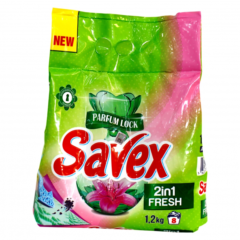 Լվ Փոշի Ավտոմատ Savex 1.2կգ 2in1 Fresh