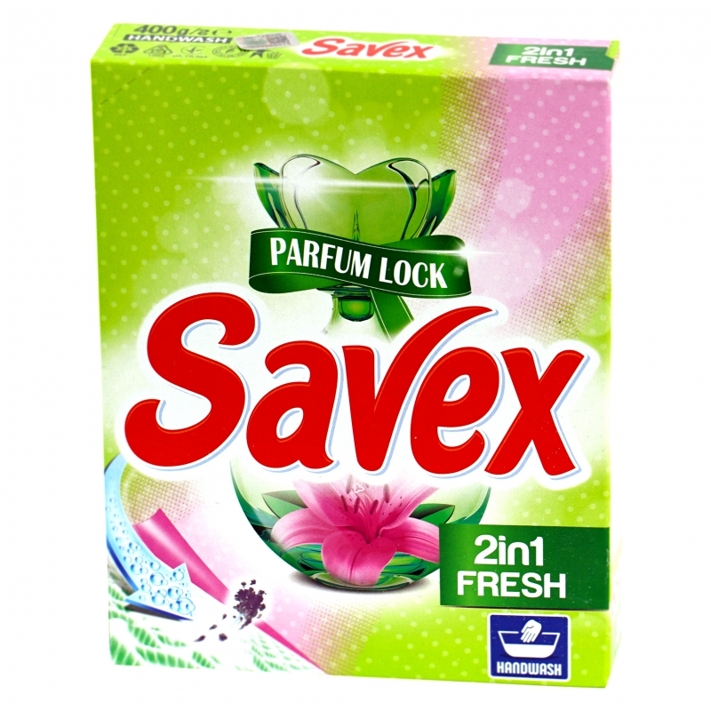 Լվ Փոշի Ձեռքի Savex 400գ 2in1 Fresh