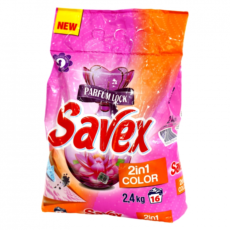Լվ Փոշի Ավտոմատ Savex 2,4Կգ 2in1 Color