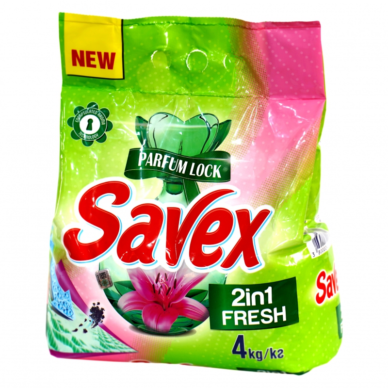 Լվ Փոշի Ավտոմատ Savex 4կգ 2in1 Fresh