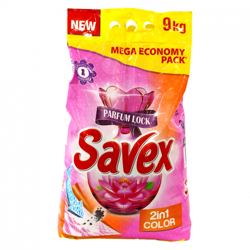Լվ Փոշի Ավտոմատ Savex 9կգ Color 2*1