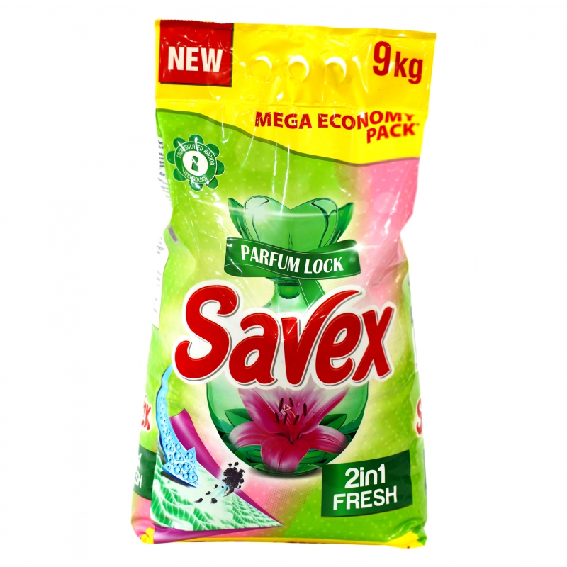 Լվ Փոշի Ավտոմատ Savex 9կգ 2*1 Fresh