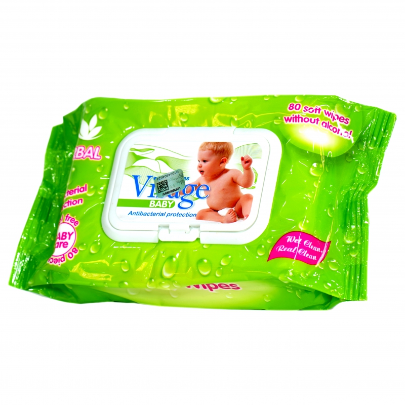 Թաց Անձեռոցիկ Visage Baby 80հտ Կափ Կանաչ/գ