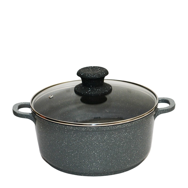 Կաթսա Platinium CAK-52399G գրանիտեպատ ալյումին 24սմ 4.2լ մոխրագույն