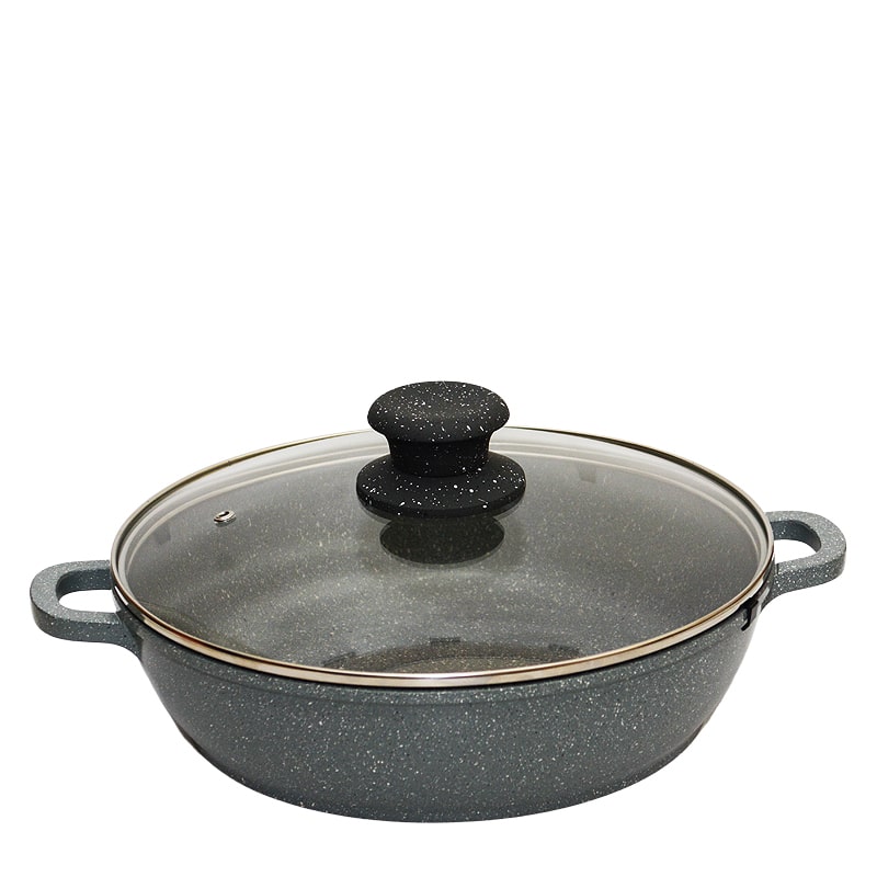Կաթսա Platinium CAK-52404G գրանիտեպատ ալյումին 28սմ 3.1լ մոխրագույն
