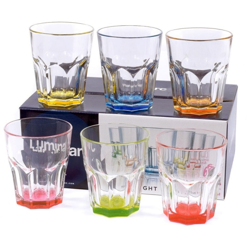 Հյութի բաժակ Luminarc J8932 New America Bright Colors ապակի 350մլ 6 հատ