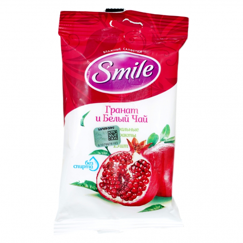 Թաց Անձեռոցիկ Smile Մանկական+ Սովորակ 15հտնց