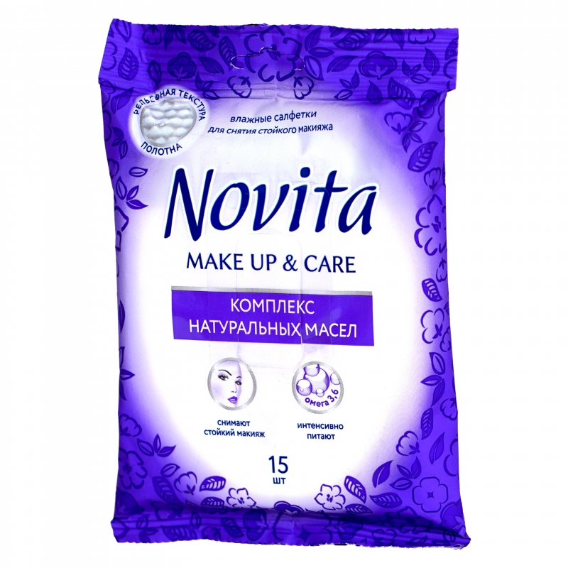 Թաց Անձեռոցիկ Novita Make Up + Intim 15հտնց