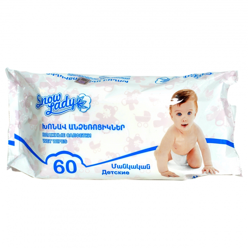Թաց Անձեռոցիկ Snow Lady 60հտ Մն