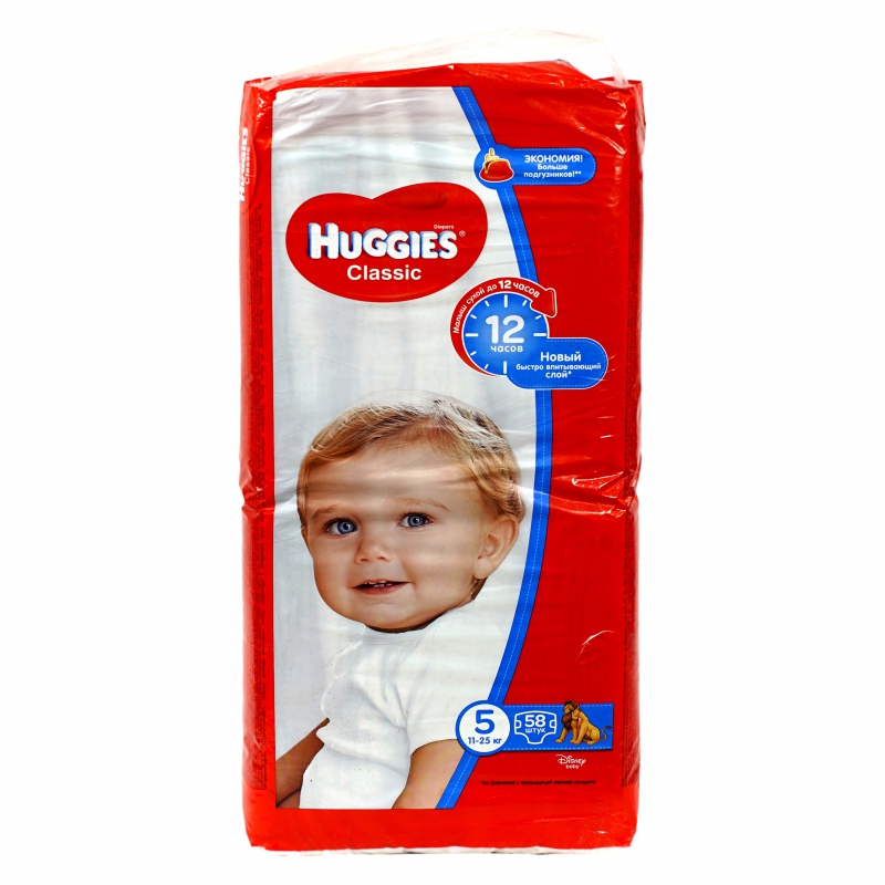 Տակդիր Huggies Classiq N5 11-25կգ 58հտ