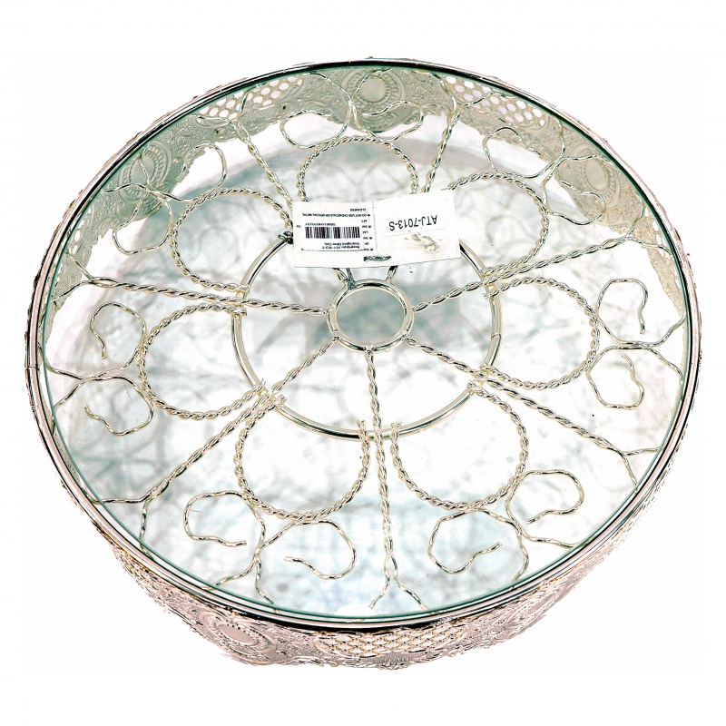 Տակդիր Խմորեղենի ATJ-7013-S Ապակիով Silver Coll.