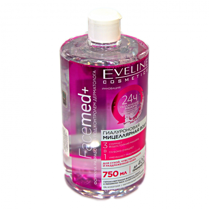 Հեղուկ Eveline 750մլ Минцелляр Face Med+ 3 in 1
