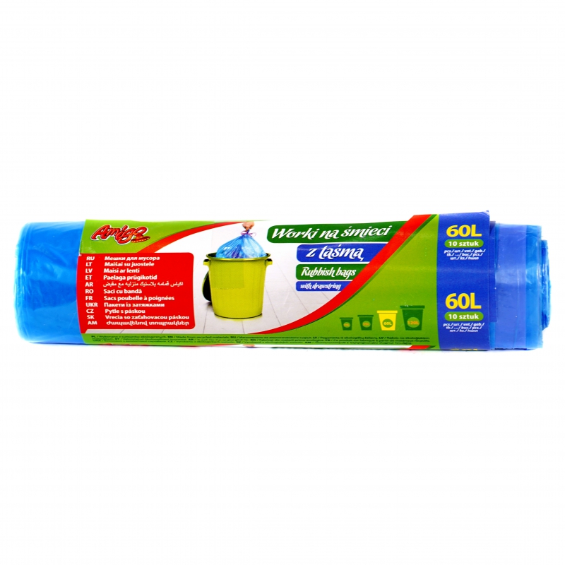 Տոպրակ Աղբի Amigo HDPE 60լ 10հտ Կապիչ