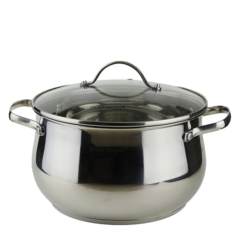 Կաթսա Platinium չժանգոտվող մետաղ 24x14.5սմ 6․5լ