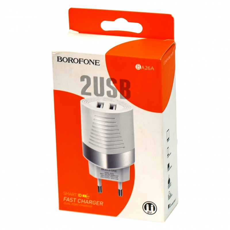 Կոճ Փոխակերպիչ BOROFON BA26A 2.4A 2USB