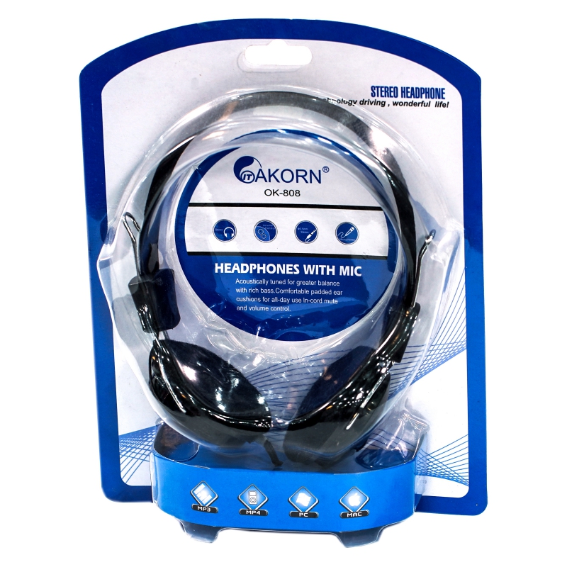 Ականջակալ AKORN OK-808 MP3/MP4 PC/MAC