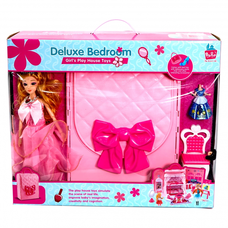 Տիկնիկ Delux Bedroom AH-5545 Ննջաս.+ Ճամպրուկ