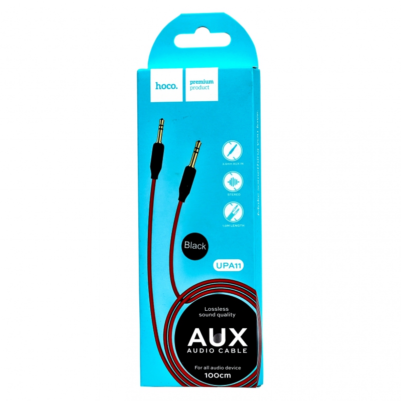 Լար AUX UPA11 Hoco 1մ Սև Audio Cabele