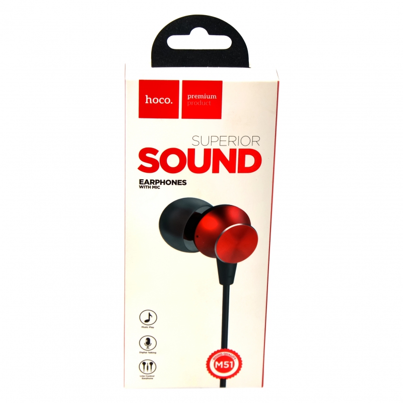 Ականջակալ HOCO M51 Earphones 1.2մ