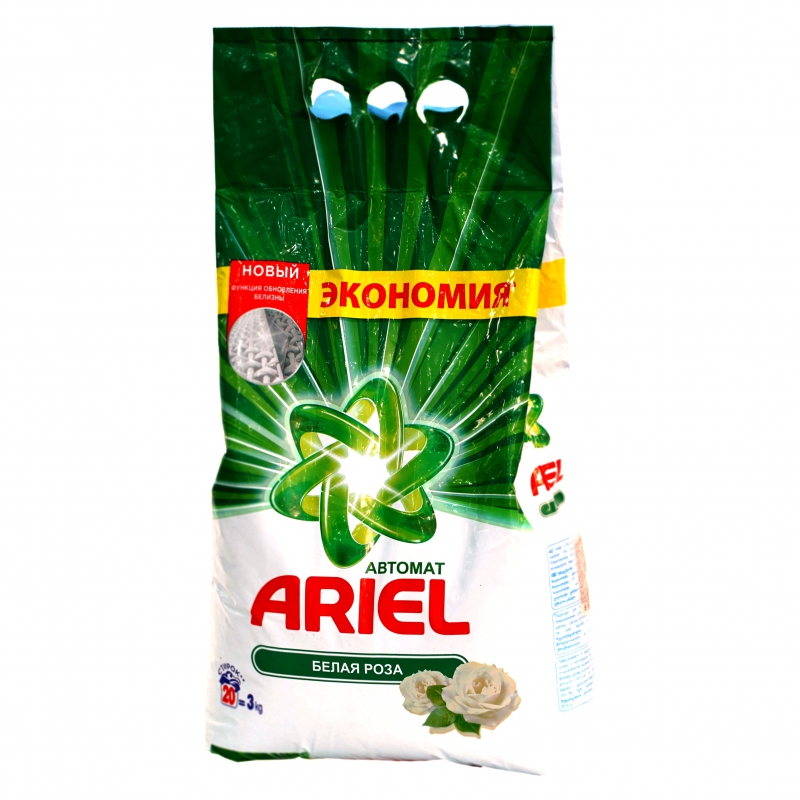 Լվ Փոշի Ավտոմատ Ariel 3կգ Белая Роза