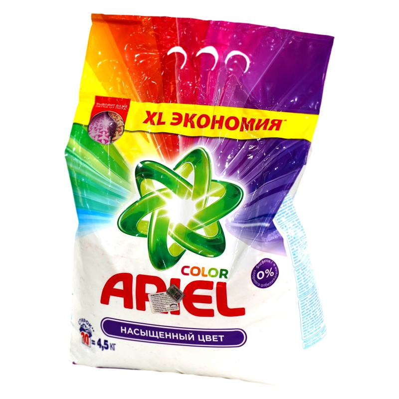 Լվ Փոշի Ավտոմատ Ariel 4,5կգ Գունավոր Масло Ши