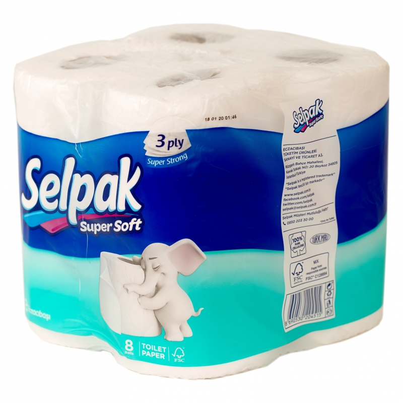 Թուղթ Զուգարանի Selpak 8հ Super Soft