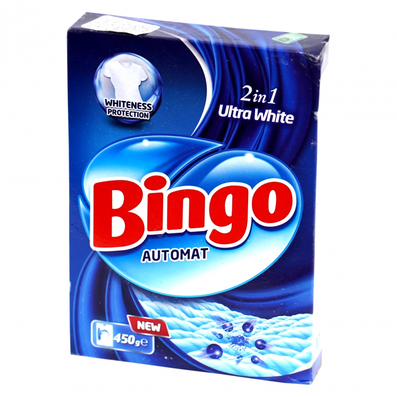 Լվ Փոշի Ավտոմատ Bingo 450գ Ultra White Սպիտակ