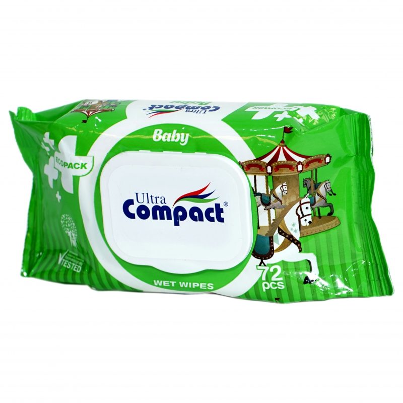Թաց Անձեռոցիկ Compact Baby Ecopack 72հտ