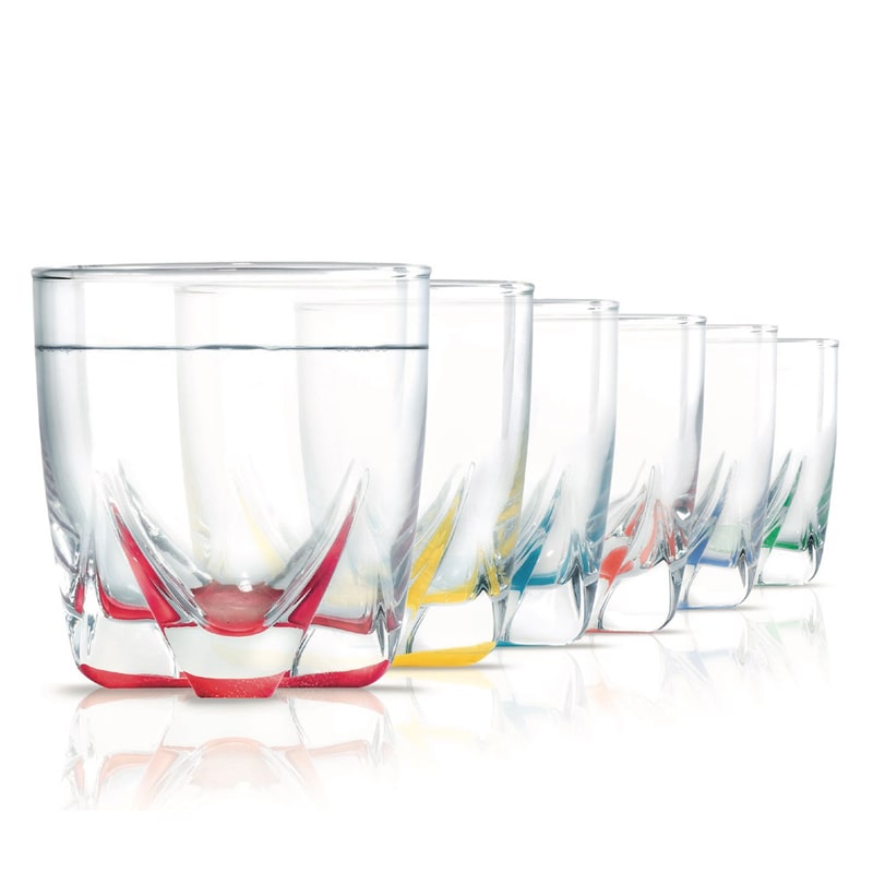Վիսկիի բաժակ Luminarc L9480 Lisbonne Rainbow ապակի 300մլ 6 հատ