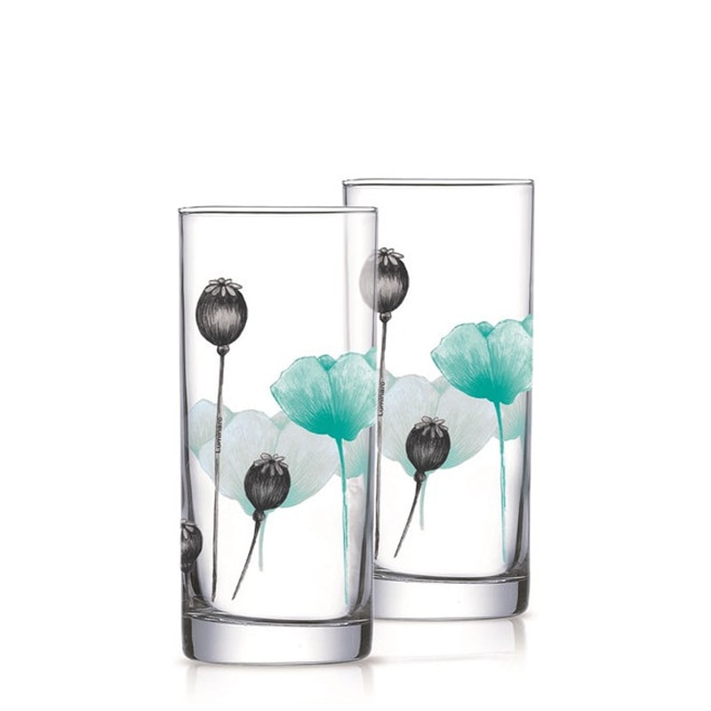 Հյութի բաժակ Luminarc Q6106 Angelique Turquoise ապակի 270մլ 6 հատ