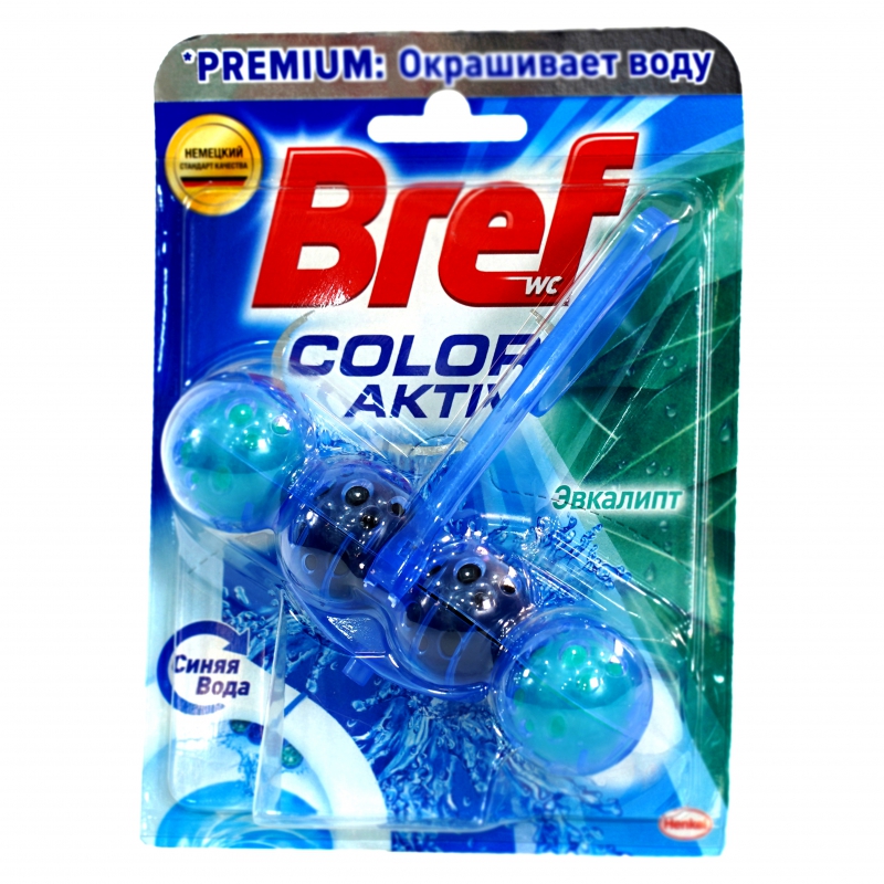 Կոճակ Զուգարանի Bref 50գ 4в1 Prem. Color Aktiv Эвкалипт