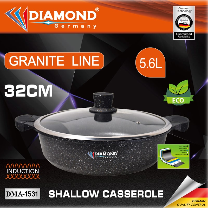 Թավա Diamond DMA-1531 Ալյումին / Գրանիտ 32սմ 5.6լ 3