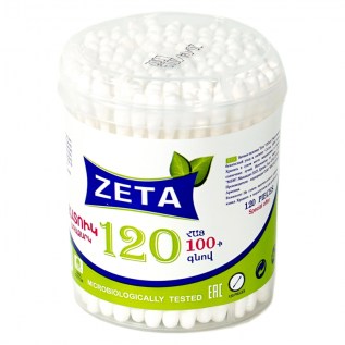 Փայտիկ Ականջի ZETA 120հատ Կլոր