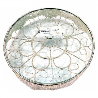 Տակդիր Խմորեղենի ATJ-7013-S Ապակիով Silver Coll.