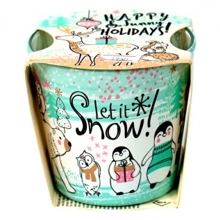 Մոմ Բաժակով Happy Holidays Merry & Bright 115գ